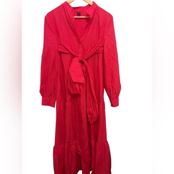 SHEIN Dresses & Skirts - SHEIN Red Long-Sleeve Dress